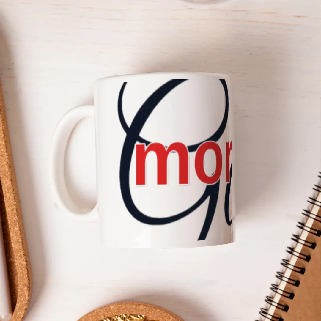 Good Morning Mug - Minimalist, flat lay view