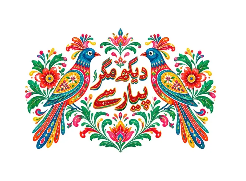 Dekh Magar Pyar Se – Desi Truck Art Hoodie, design view