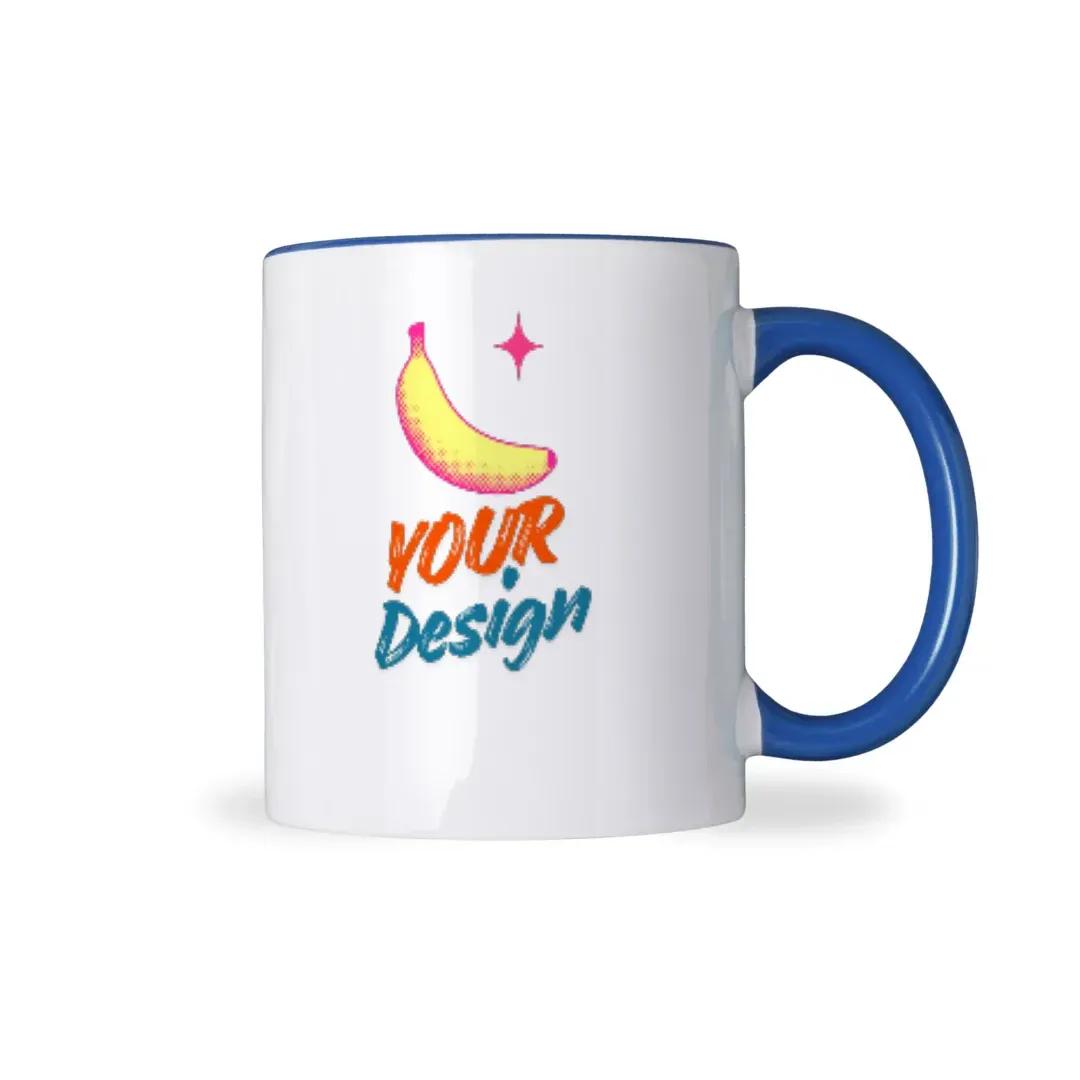 Your Logo Here – Custom Dual Accent Mug, on a dual accent mug