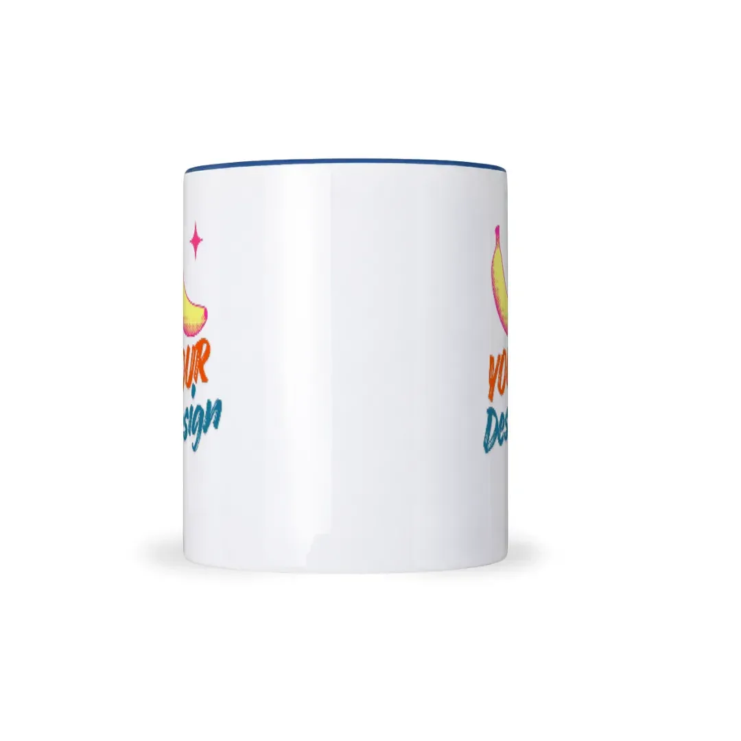 Your Logo Here – Custom Dual Accent Mug, front view