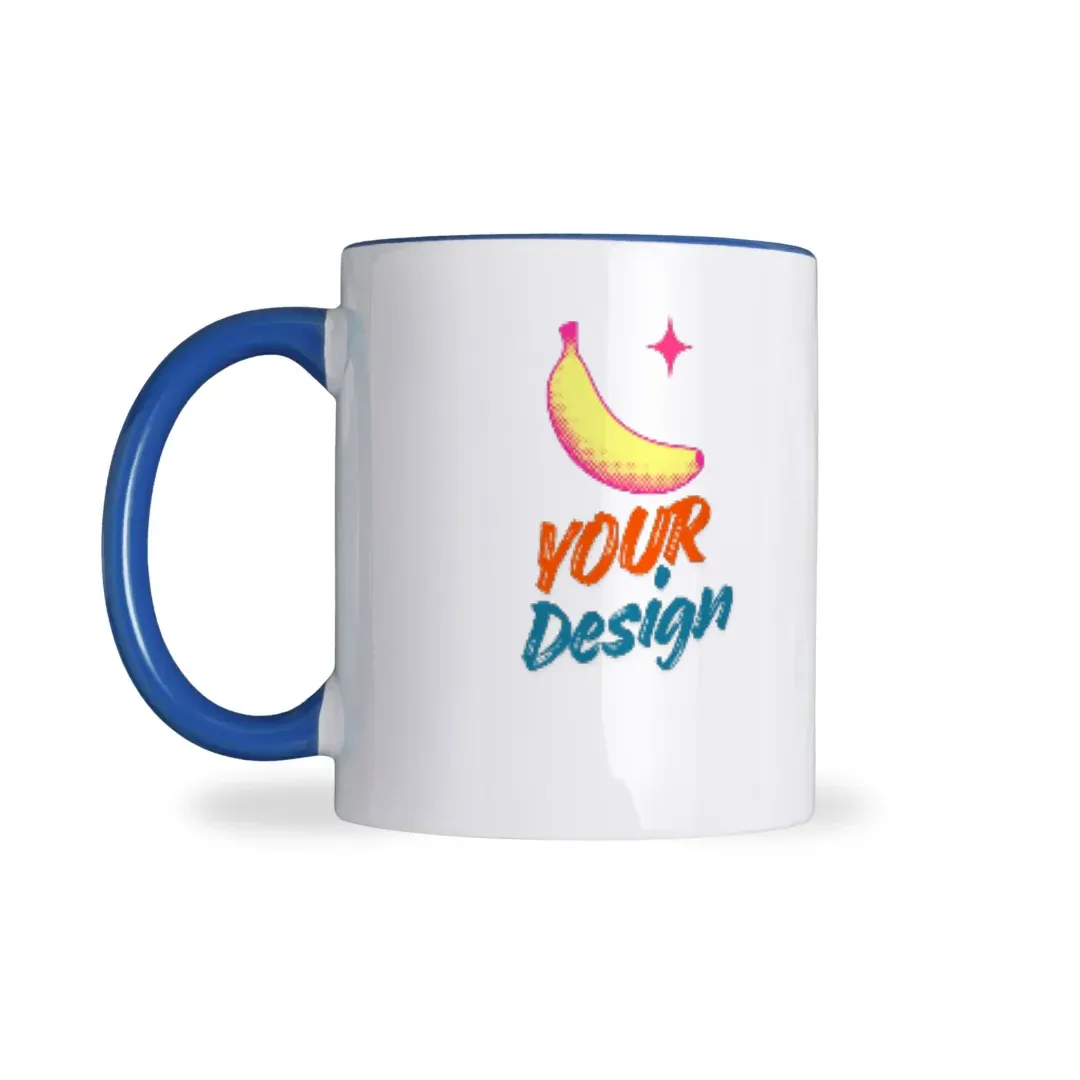 Your Logo Here – Custom Dual Accent Mug, left view