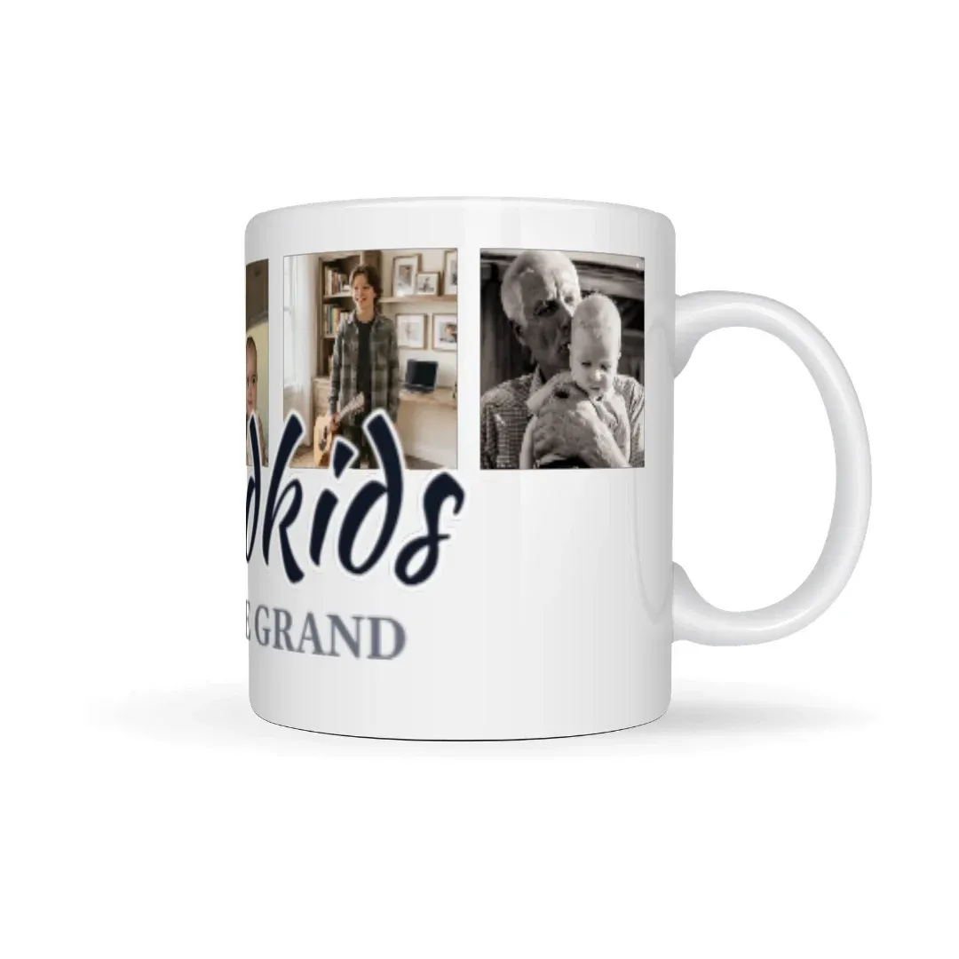 Grandkids Make Life Grand - Multi Photo Mug, on a mug