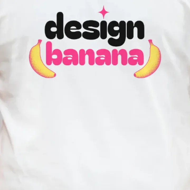 Design Banana Classic Tee - White, close-up view