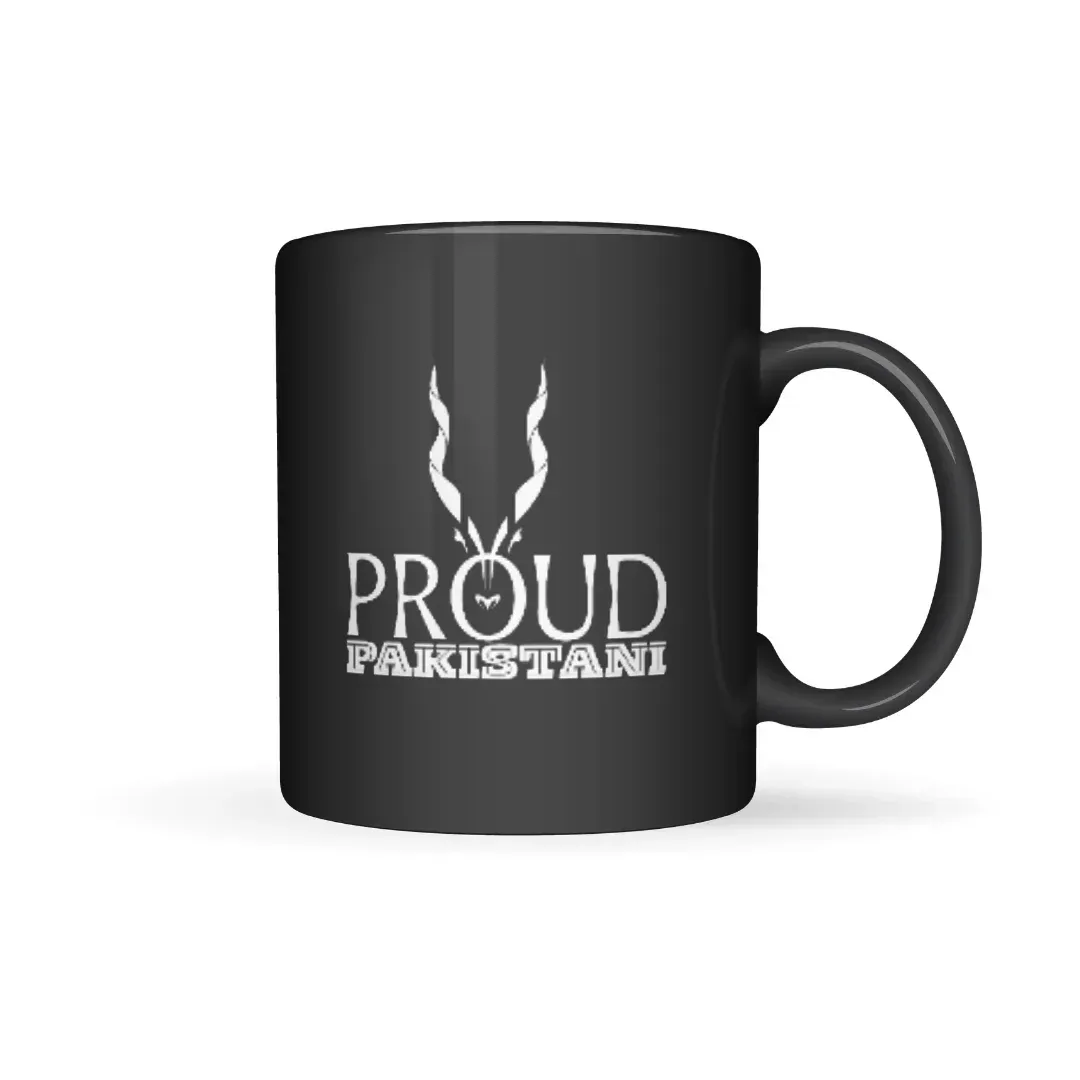Proud Pakistani – Markhor Gloss Black Mug, on a mug