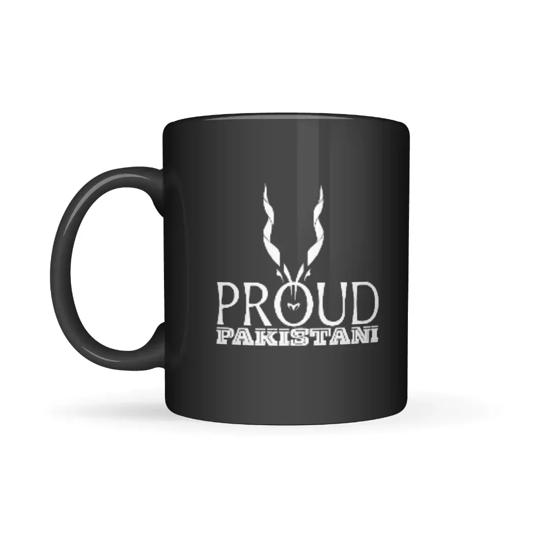 Proud Pakistani – Markhor Gloss Black Mug, left view