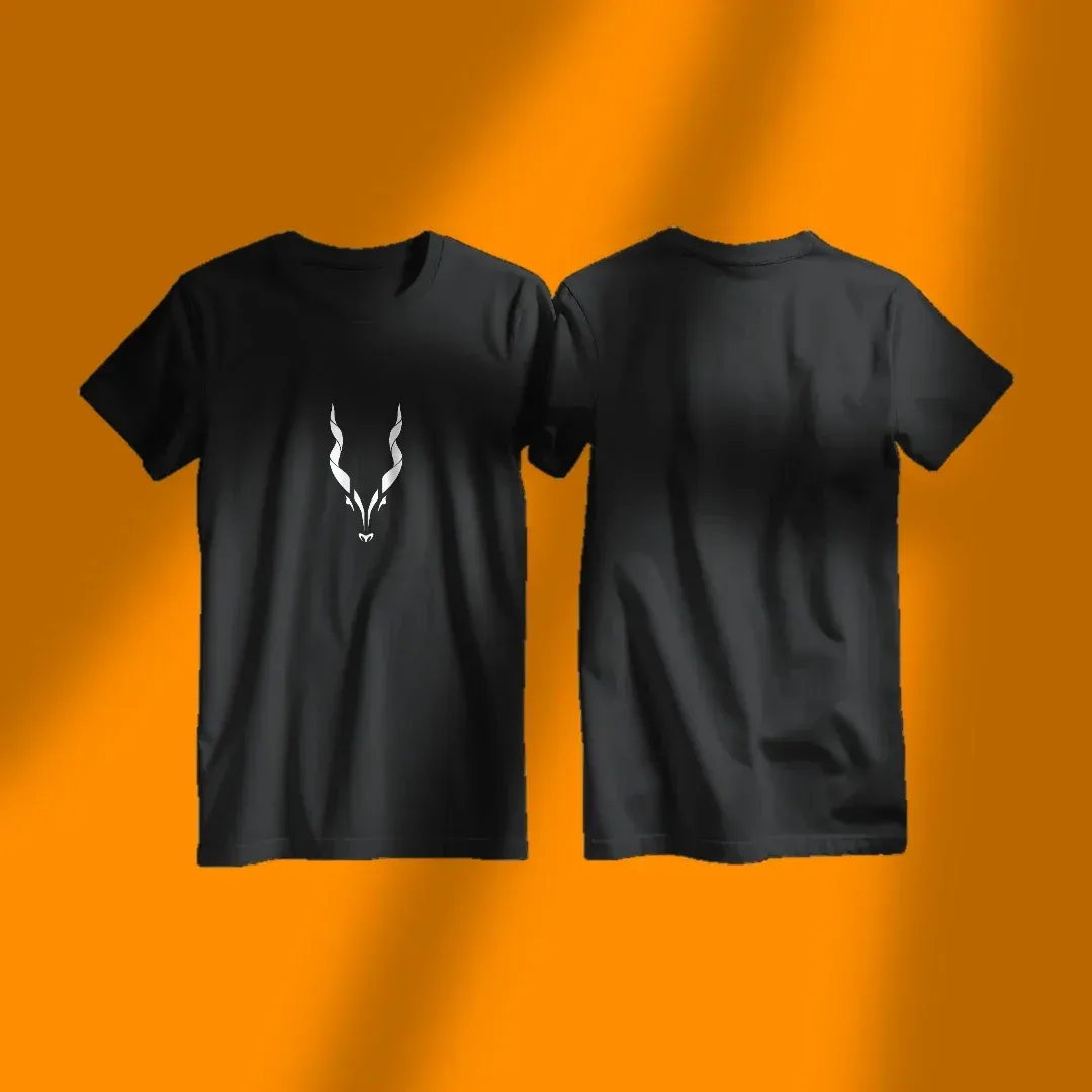 Markhor – Minimalist White Line Art T-Shirt, on a t-shirt